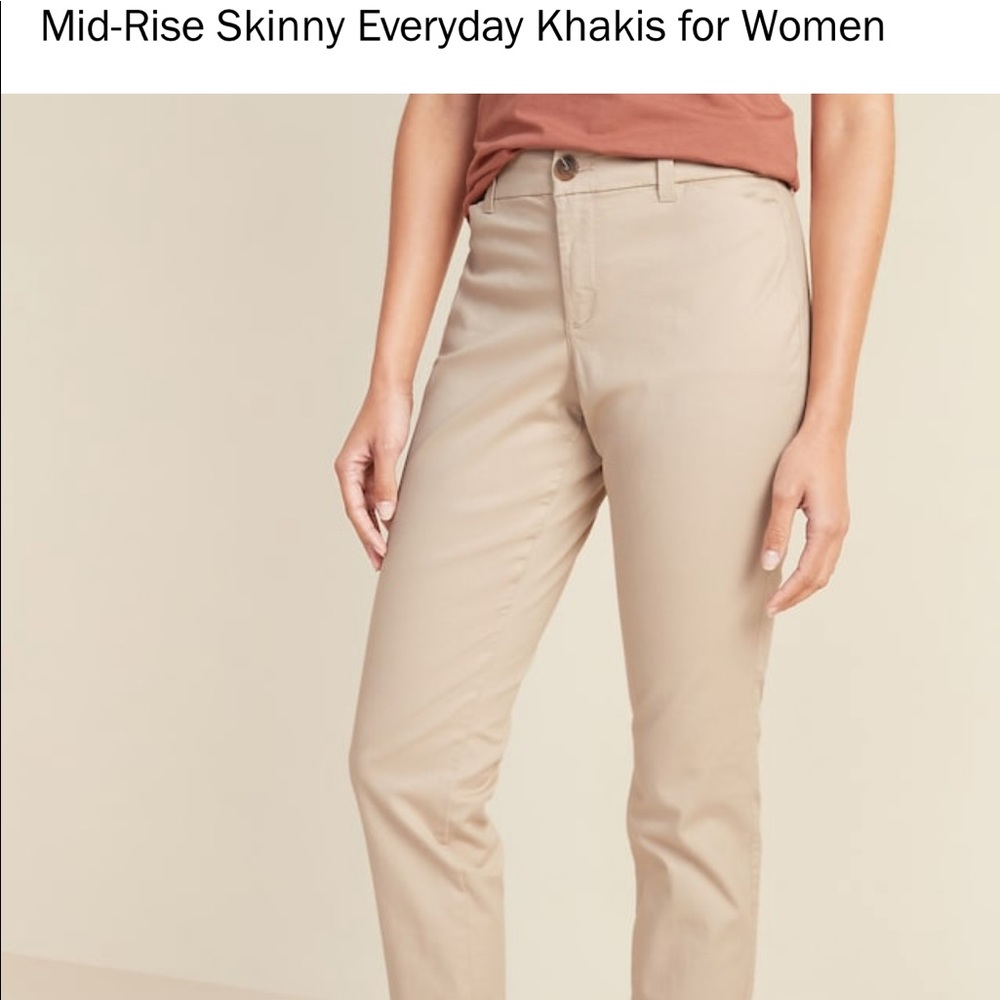 Mid-Rise Skinny Everyday Khakis for Women